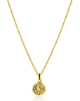 ZINZI Gold Plated Zilveren Ketting met Zon Hanger en Witte Zirkonia 42-45cm ZIC2741