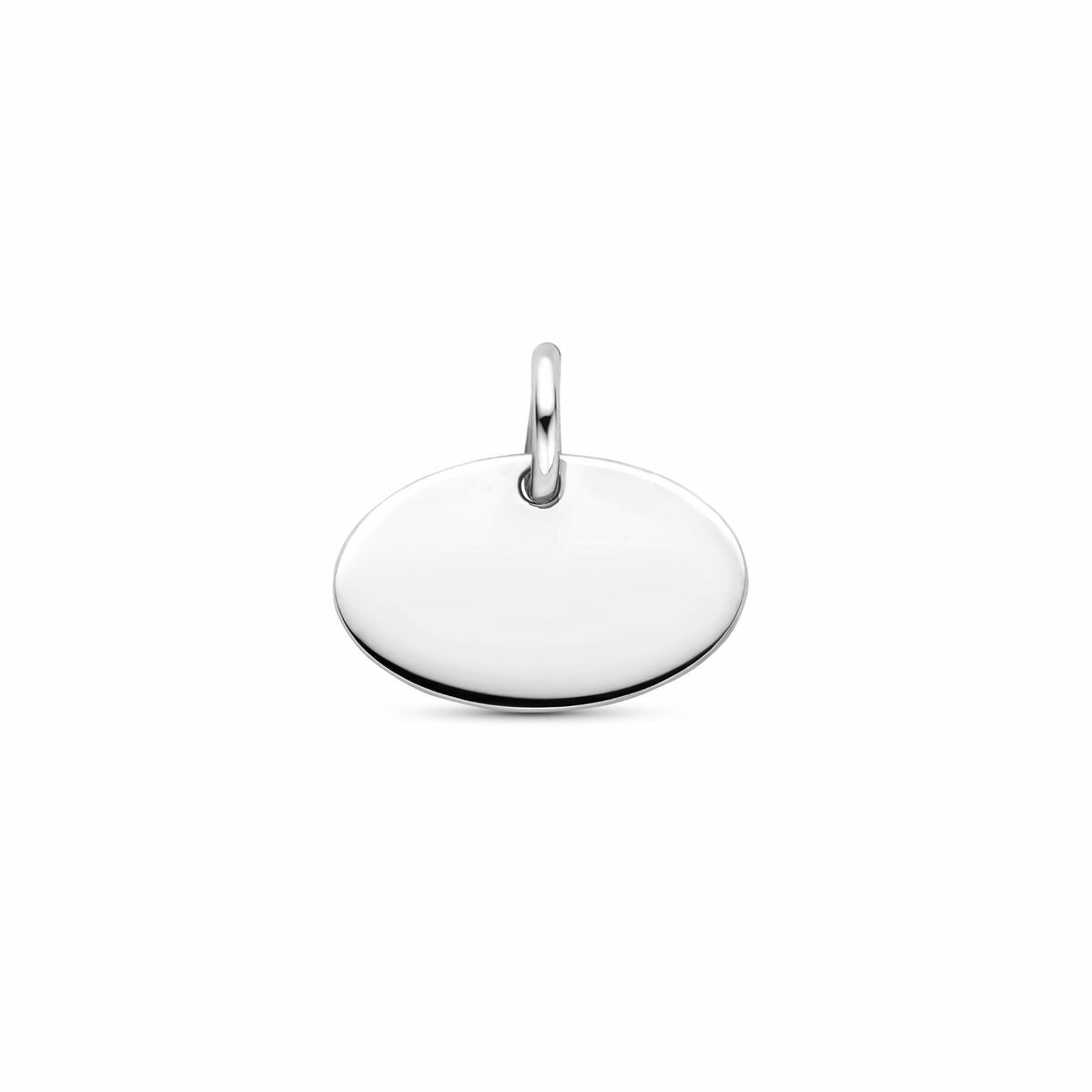 Zilveren gerhodineerde graveerhanger 9,5 mm - 1340753 - PansiteNederland.nl