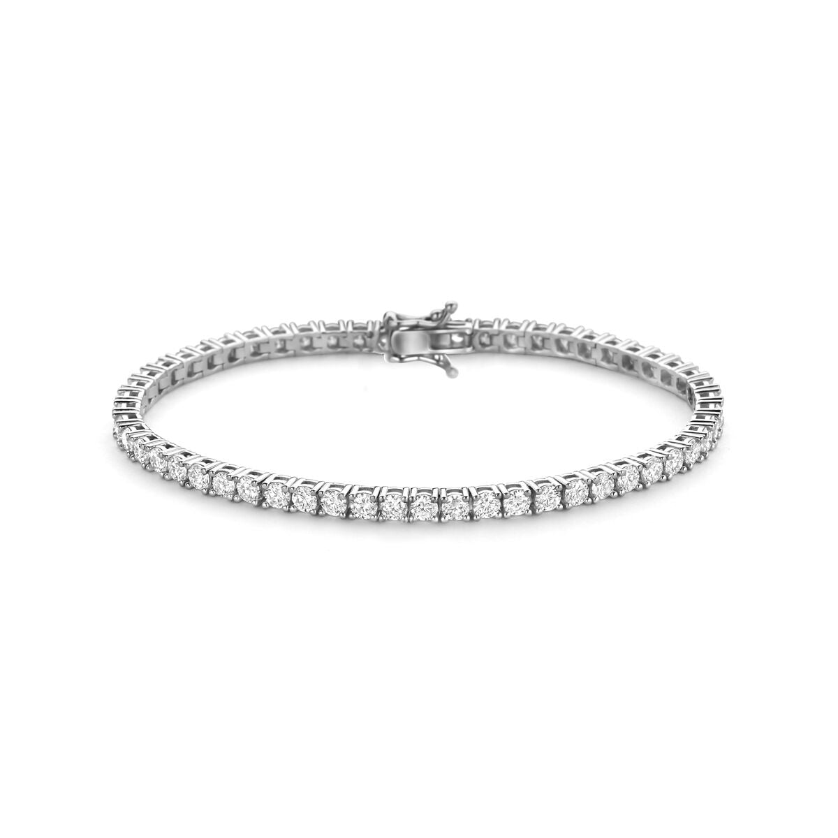 Tennisarmband zirkonia 3,3 mm zilver gerhodineerd
