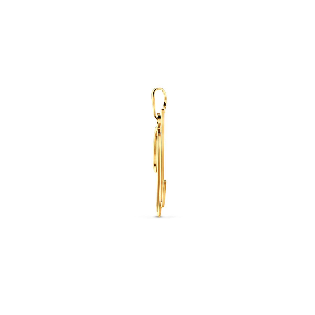 Hanger sierletter U 20 mm 14K geelgoud #Letter_U