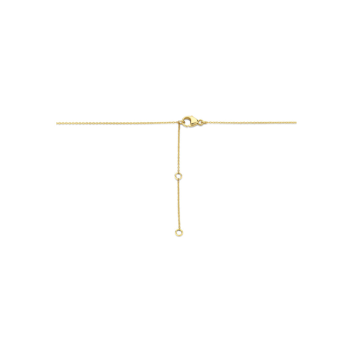 Collier diamant 0.15ct h si 41 - 43 - 45 cm 14K geelgoud