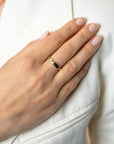 ZINZI gold plated zilveren ring met paperclip schakels en rechthoekig glanzend plaatje ZIR2530G - PansiteNederland.nl