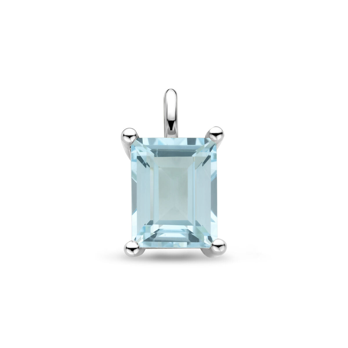 Zilveren gerhodineerde hanger sky blue topaas 14,5 mm - 1340976 - PansiteNederland.nl