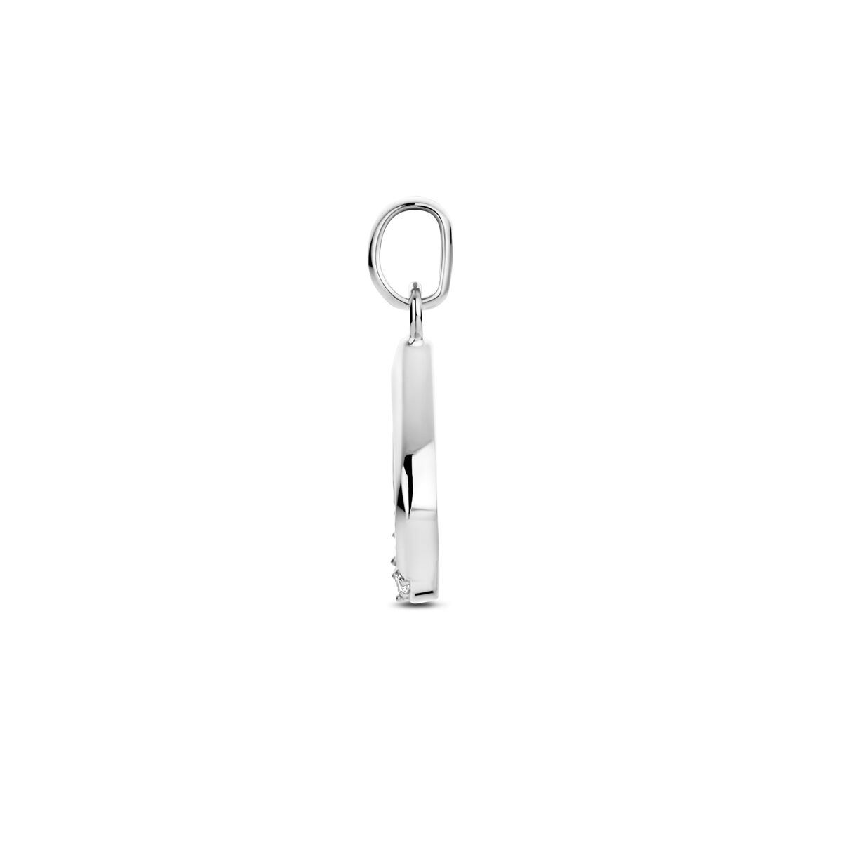 Zilveren gerhodineerde hanger zirkonia 19 mm - 1341209 - PansiteNederland.nl