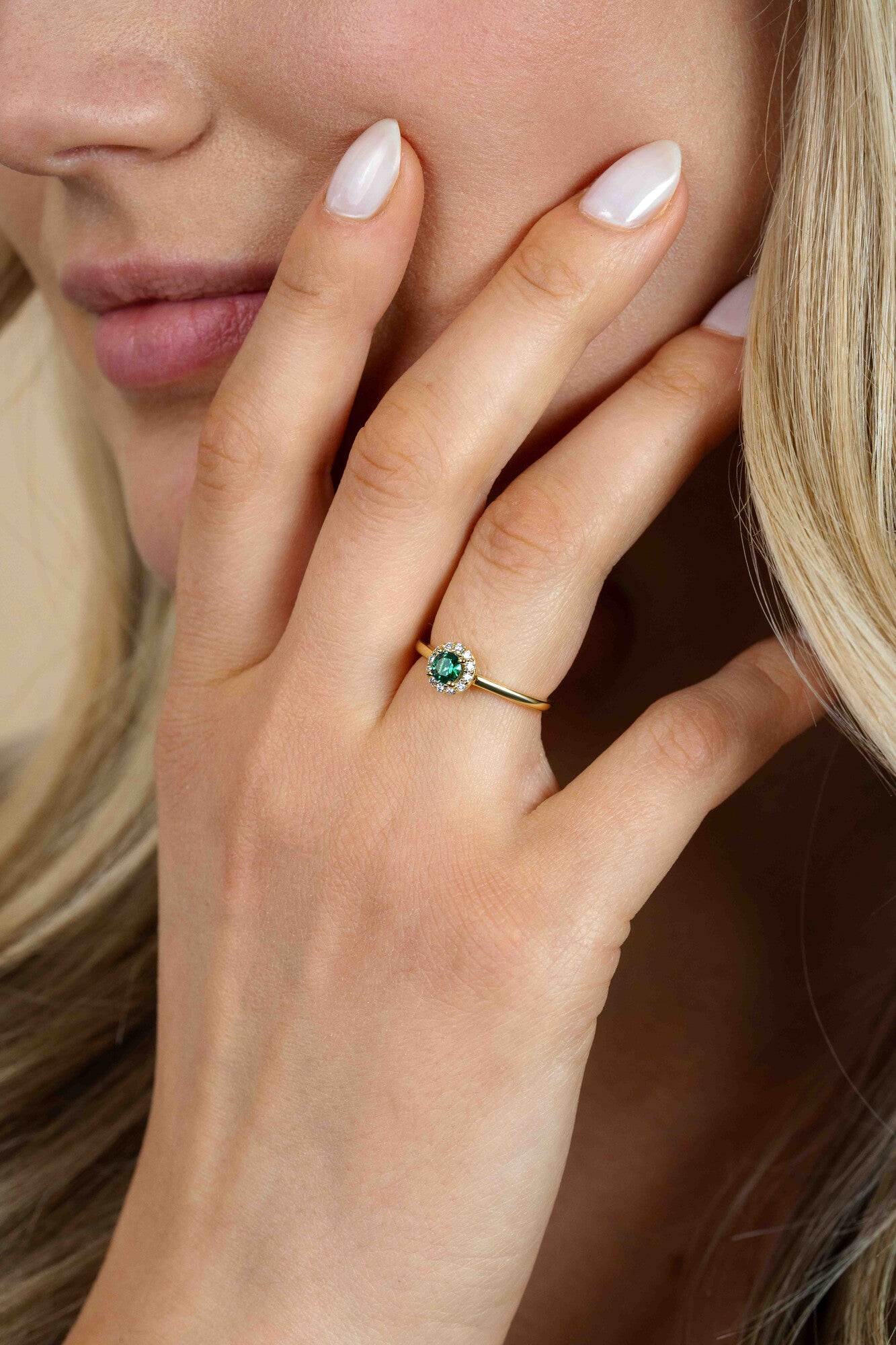 ZINZI Verguld Zilveren Ring met Zirkonia en Kleursteen ZIR2697G