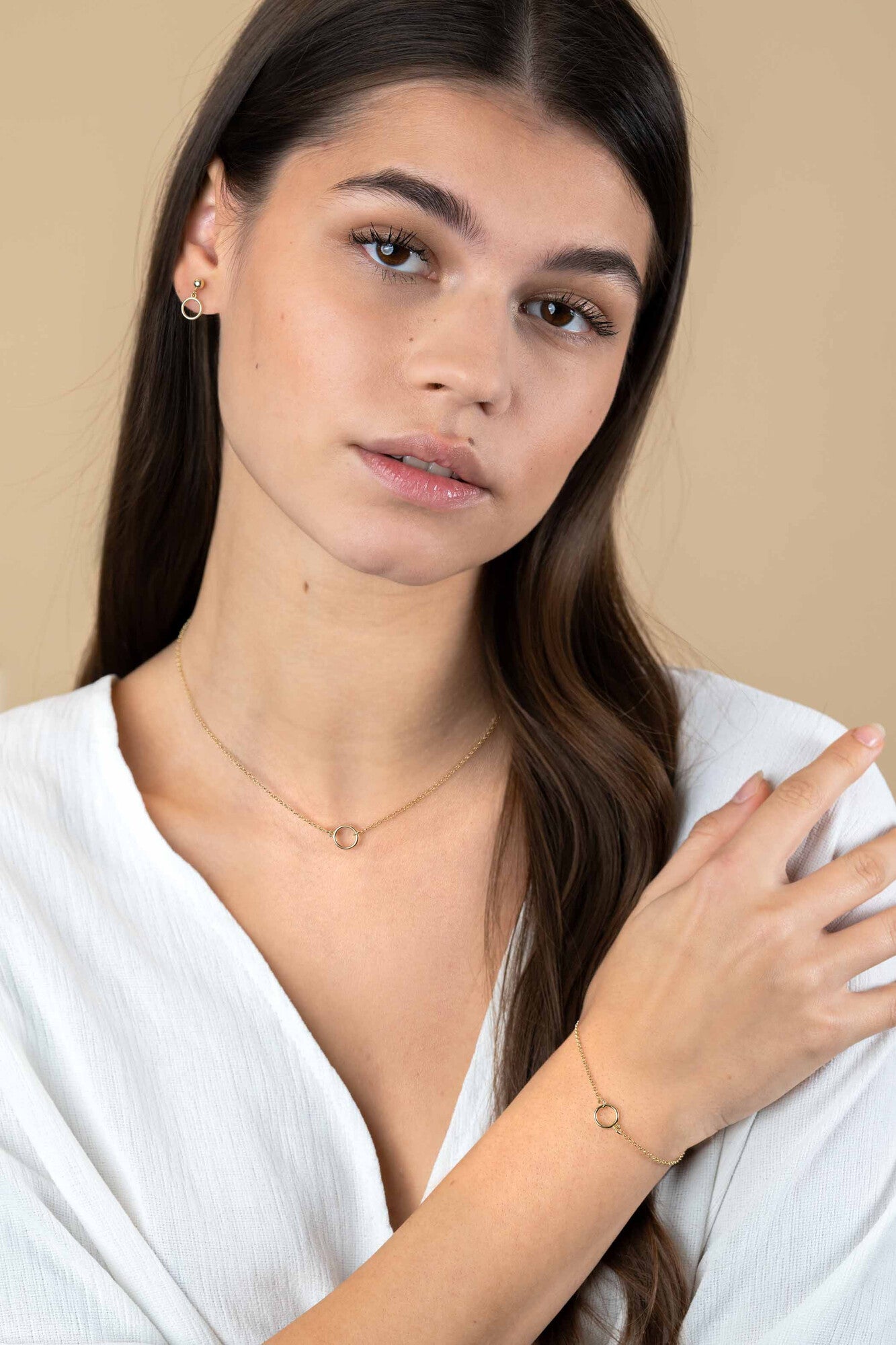 ZINZI Verguld Zilveren Armband 16,5 - 19 cm - ZIA2523G