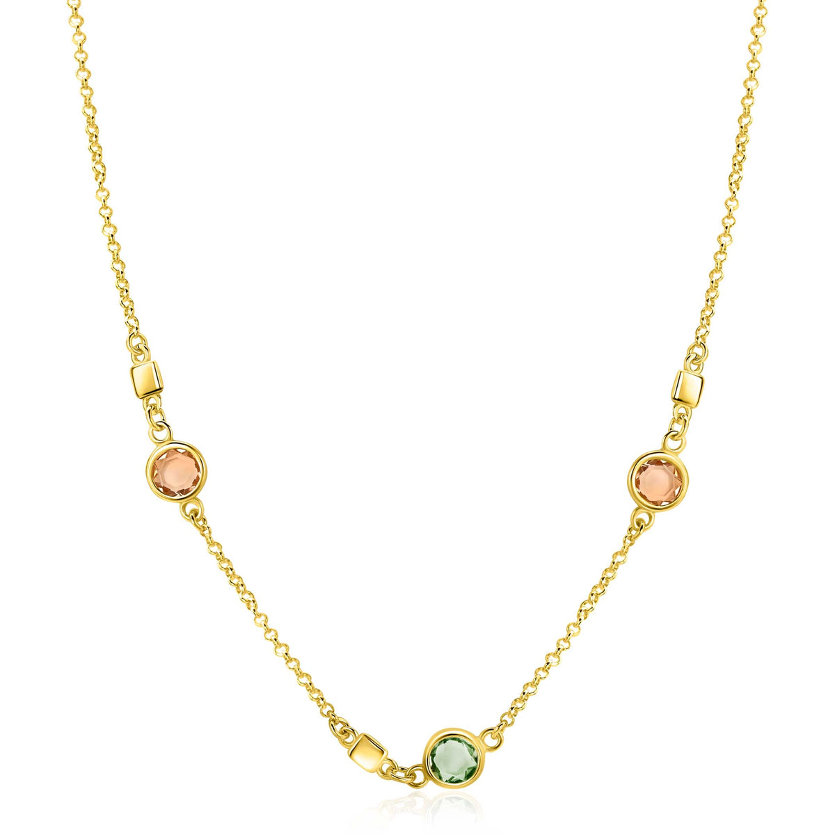 ZINZI Verguld Zilveren Ketting ZIC2907