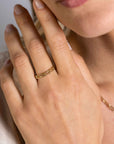 ZINZI Gold 14 krt gouden schakelring van 3mm breed, met de populaire paperclip-schakel ZGR346