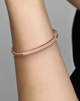 Pandora Signature rose bangle armband met zirkonia 582313C01
