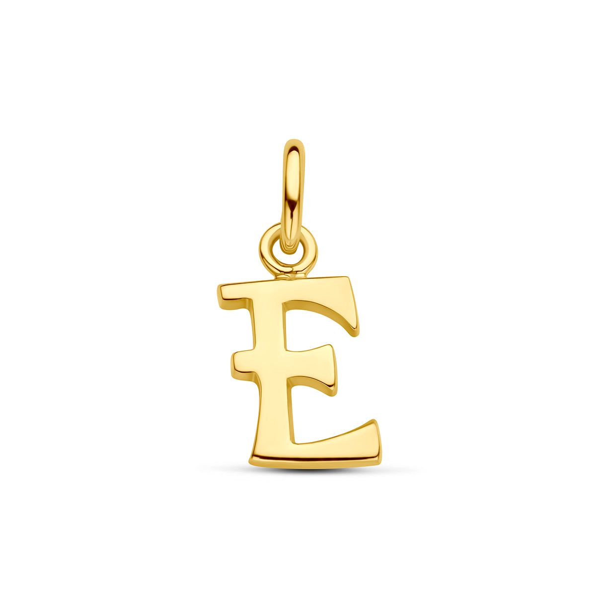 Hanger letter E 12,5 mm 14K geelgoud #Letter_E