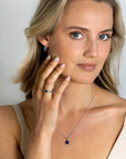 ZINZI zilveren ring vierkant saffierblauw en witte zirkonia's ZIR2453 - PansiteNederland.nl