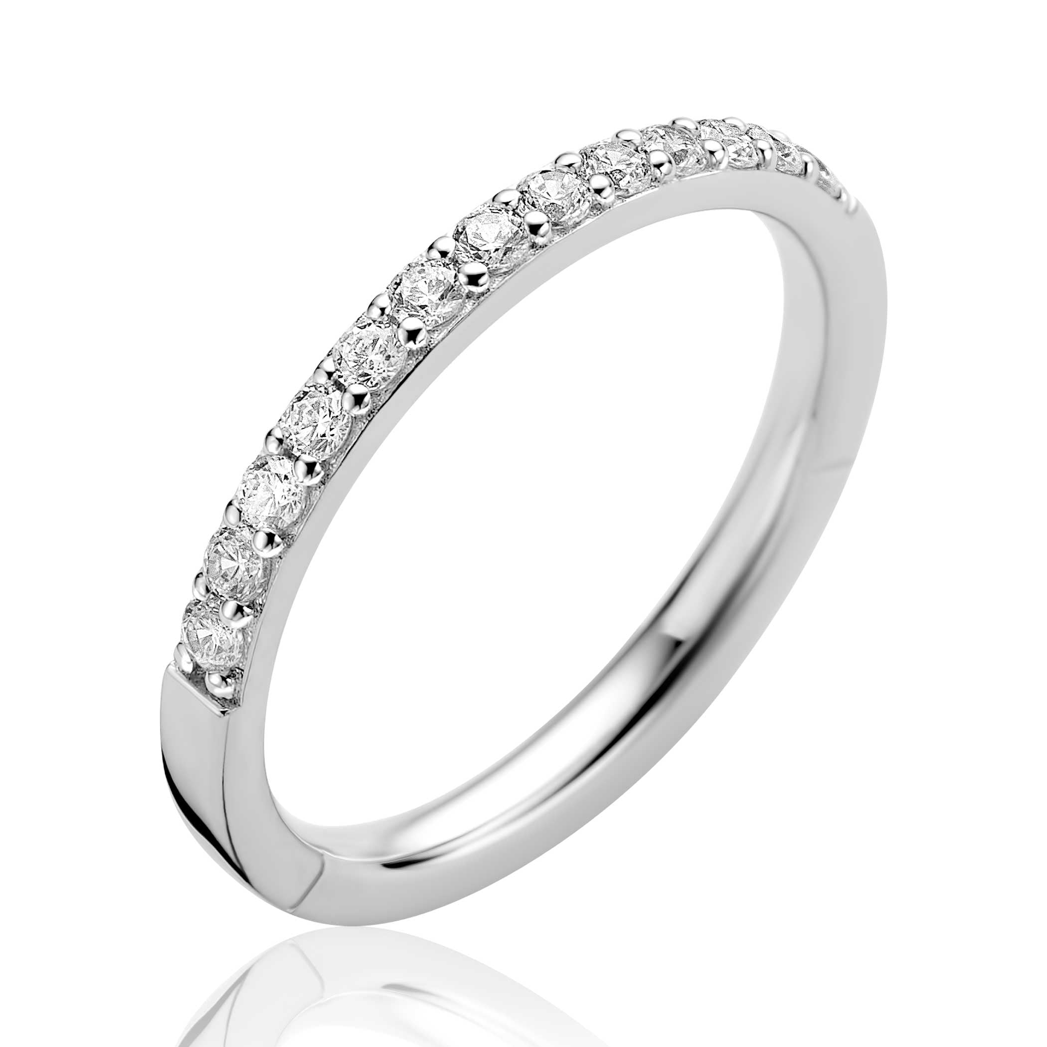 ZINZI Zilveren Ring met Witte Zirkonia - ZIR2795