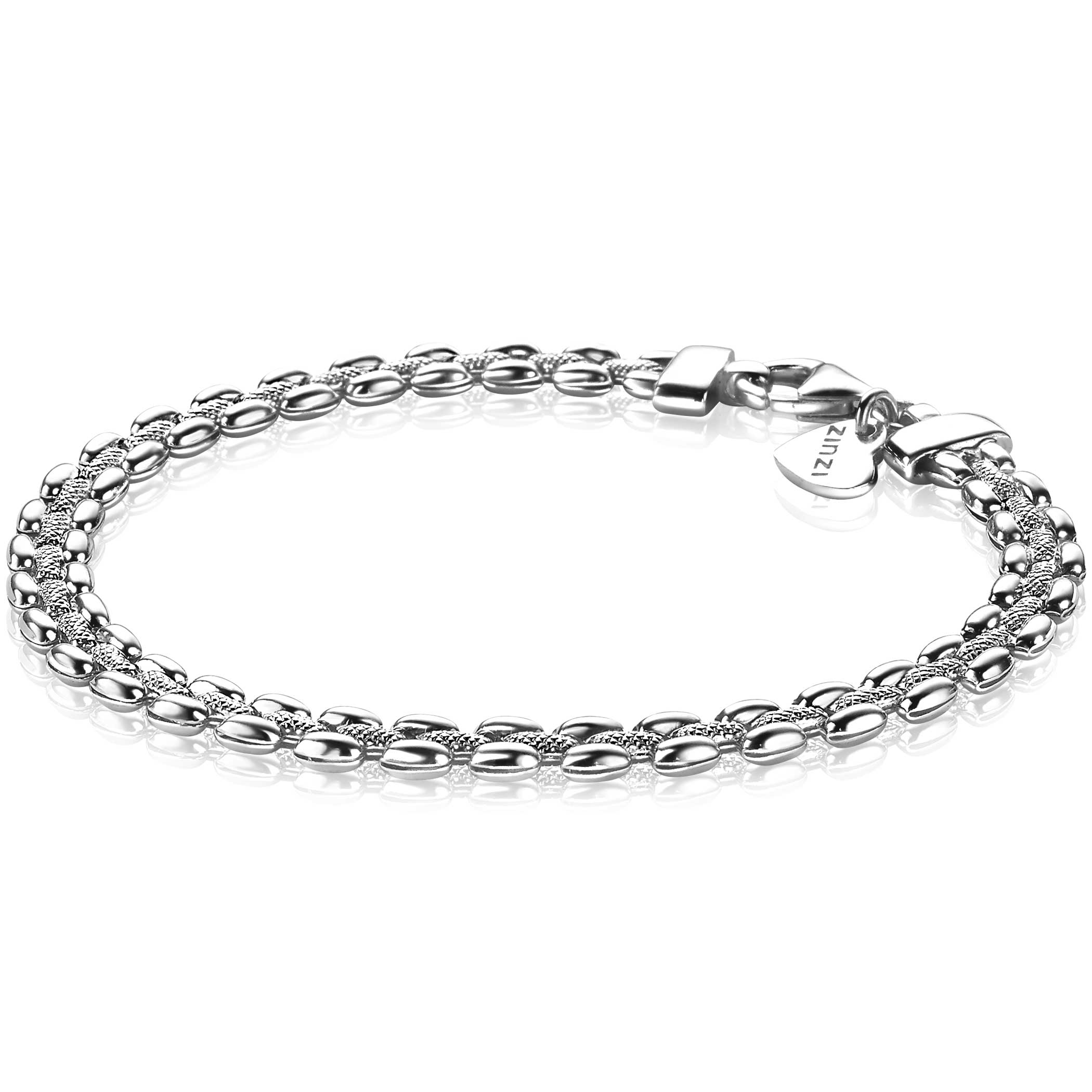 ZINZI zilveren luxe armband met rolex-style schakels 5mm - ZIA1997