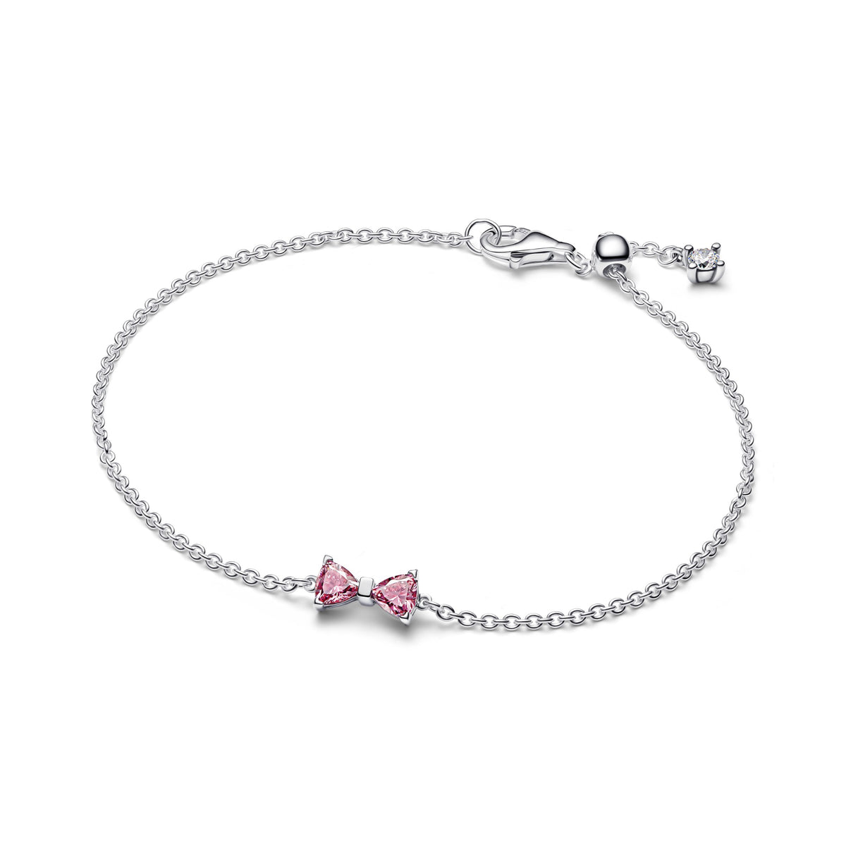 Pandora Schakelarmband met strikje zilver