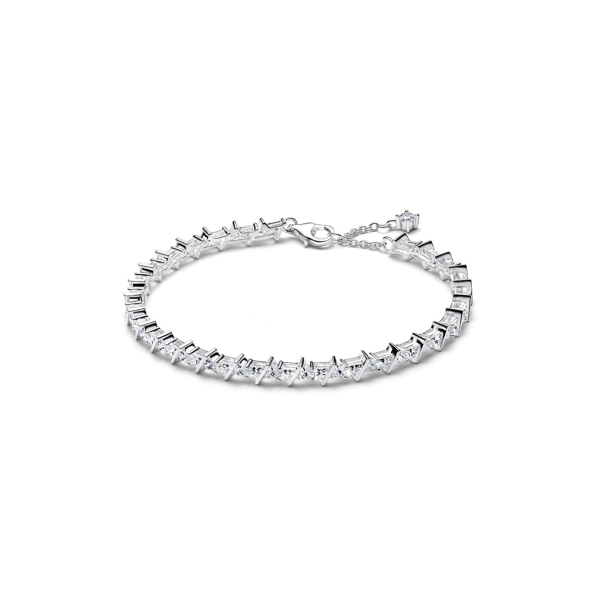 Pandora Sprankelende Driehoek Tennisarmband zilver