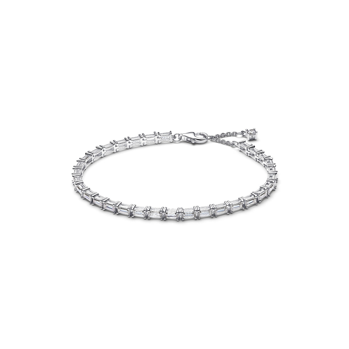 Pandora Sprankelende Baguette Tennisarmband zilver