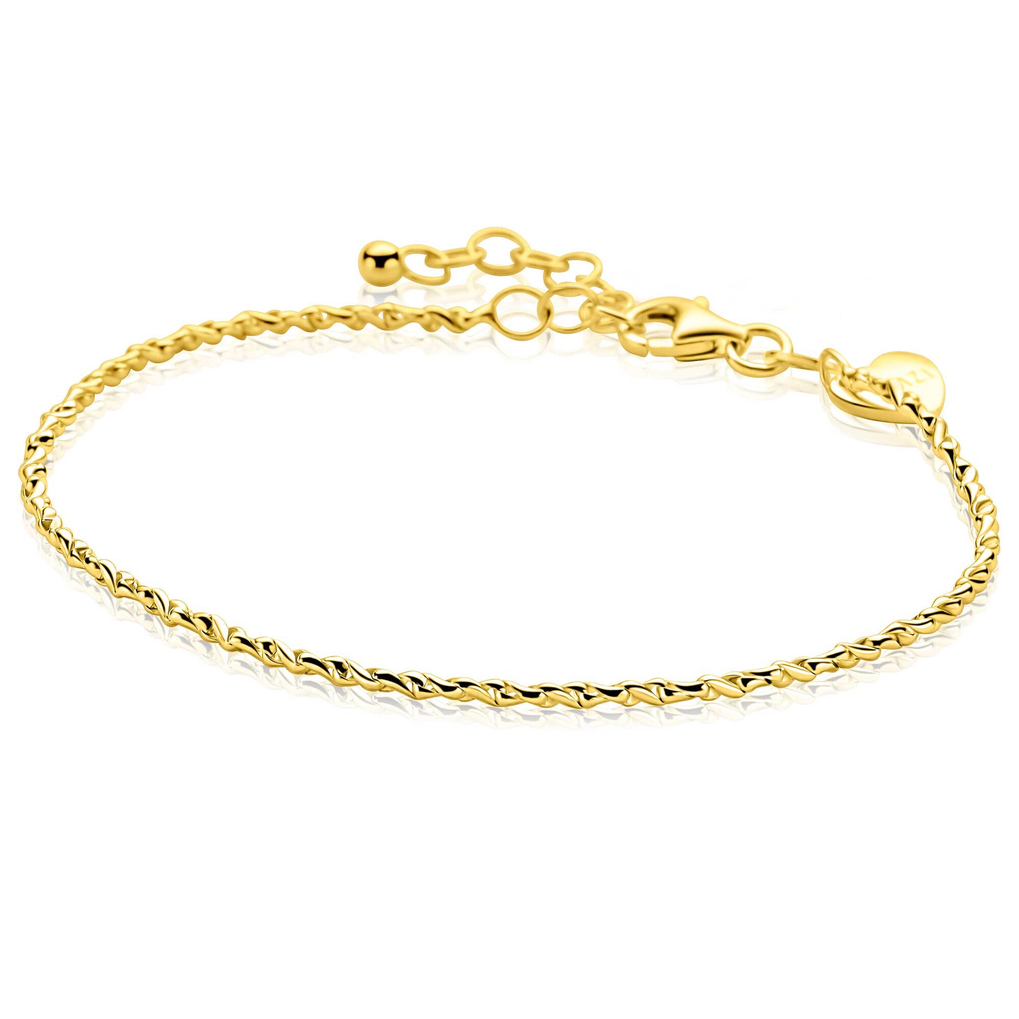 ZINZI Verguld Zilveren Armband 17,5-20,5 cm - ZIA2843G