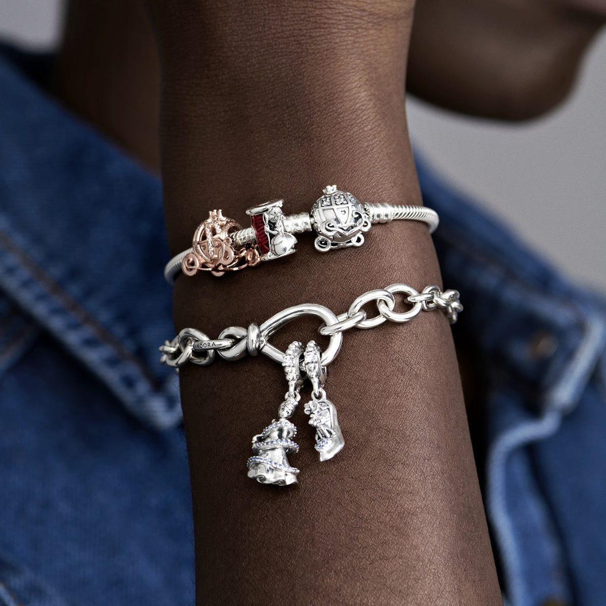 Pandora Disney Assepoester Koetssluiting Moments Armband zilver 599190C01
