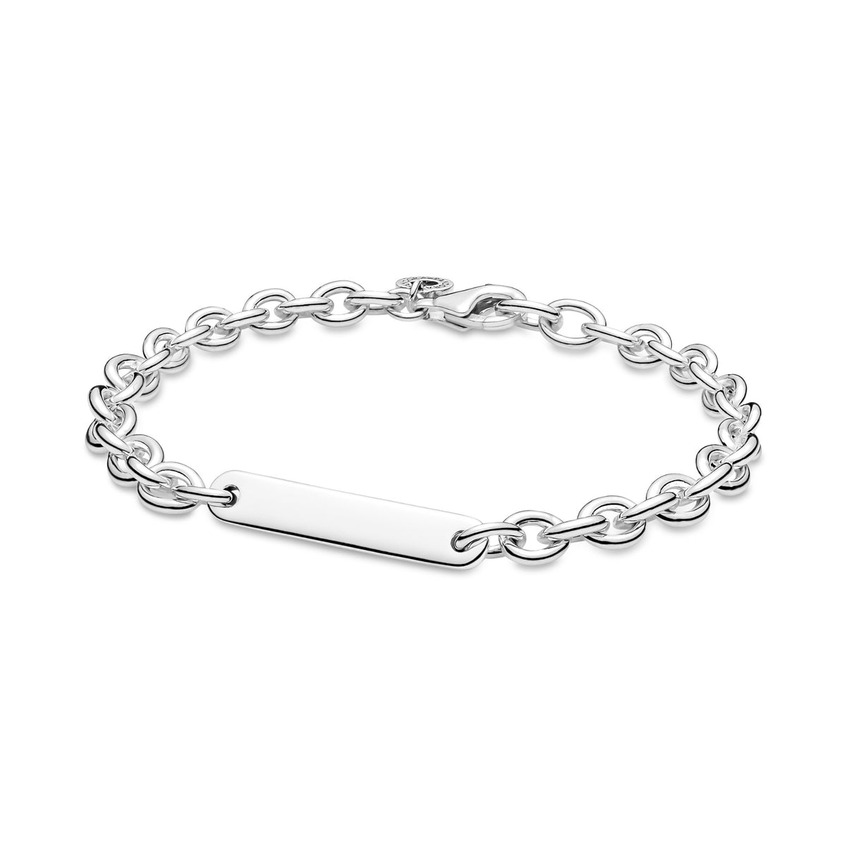 Pandora Schakelarmband met Graveerbare Balk zilver