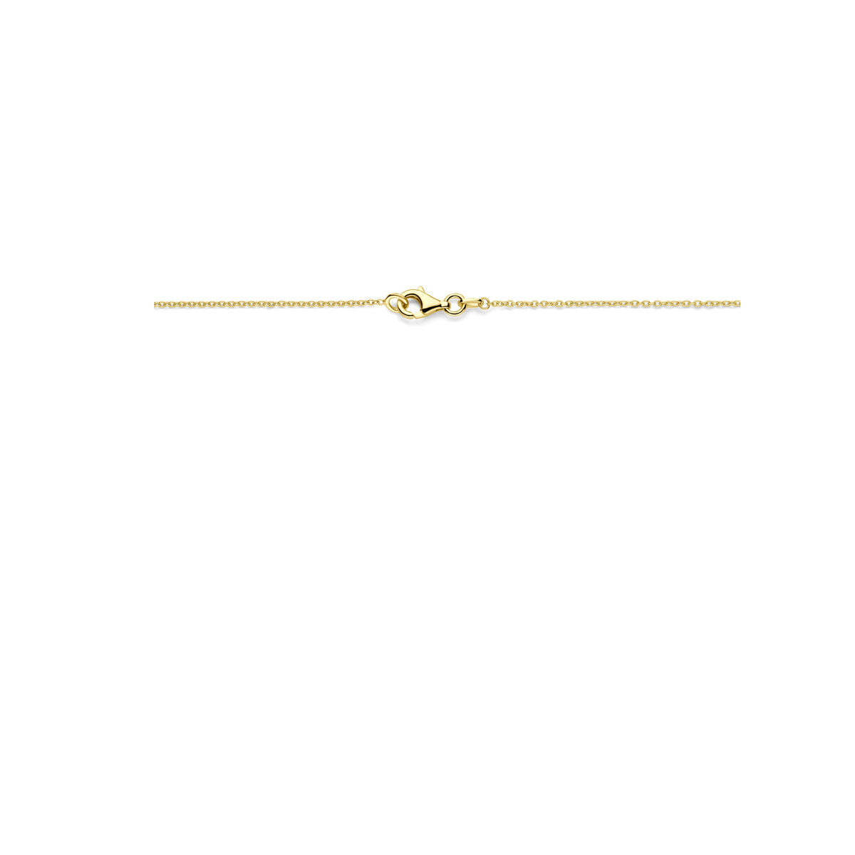 Fantasy Collection Collier blauw en groen kwartsiet 45 cm 14K geelgoud
