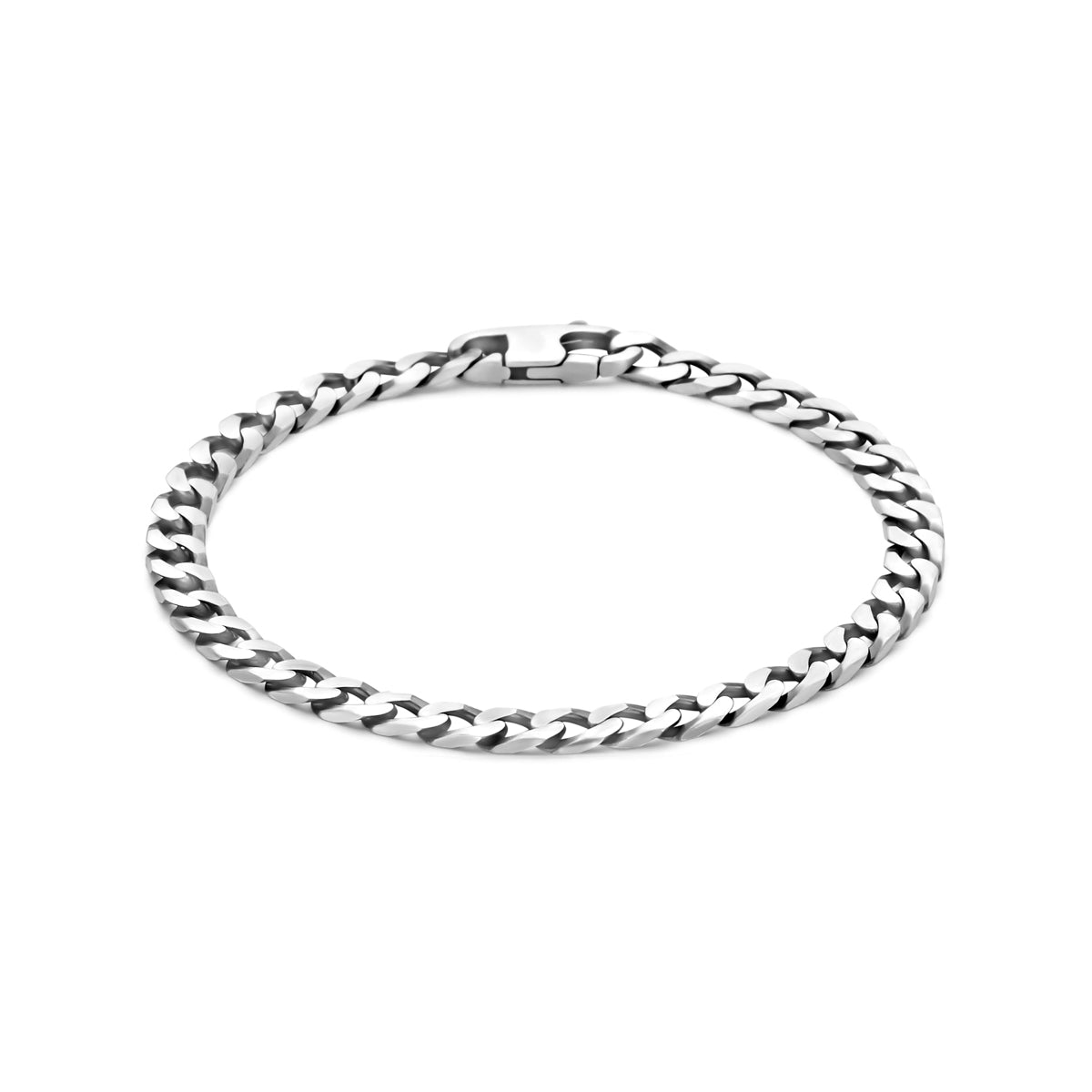 Armband oxi gourmette zilver geoxideerd 5,2 mm
