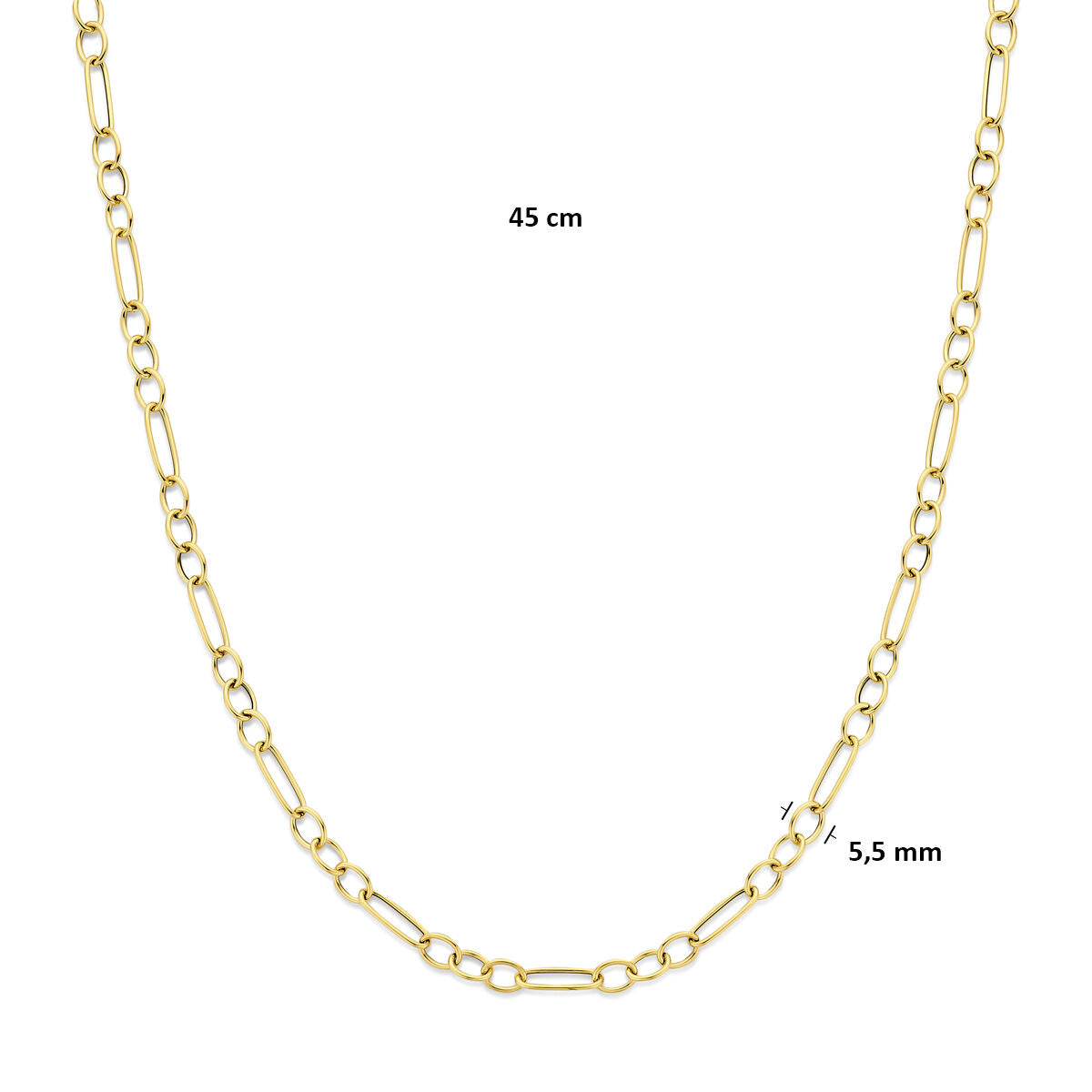 Fantasy Collection Collier 5,5 mm 45 cm 14K geelgoud