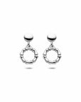 Zilveren gerhodineerde oorhangers 18 mm - 1341772