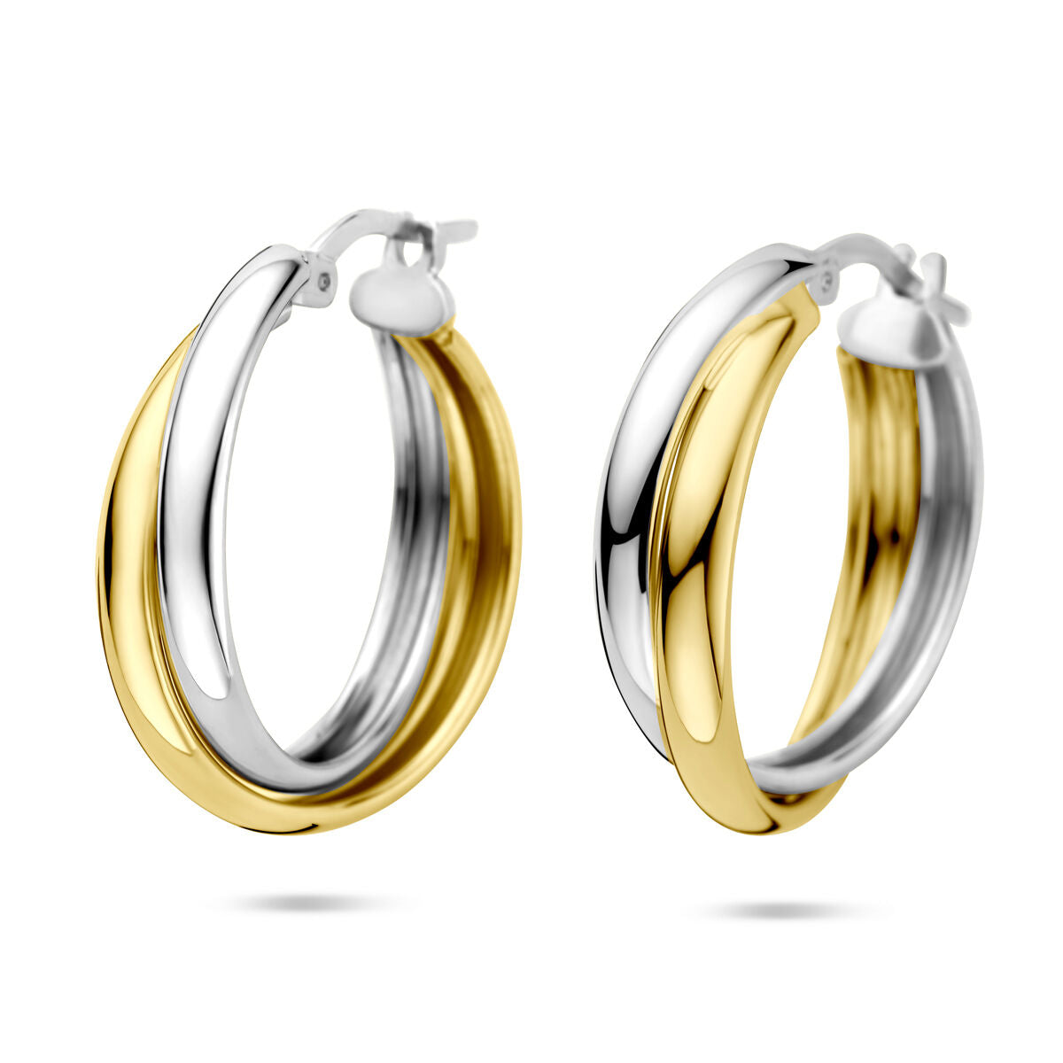Zilveren vergulde (geel/rhodium) oorringen 23,5 mm 1 micron - 2200469 - PansiteNederland.nl