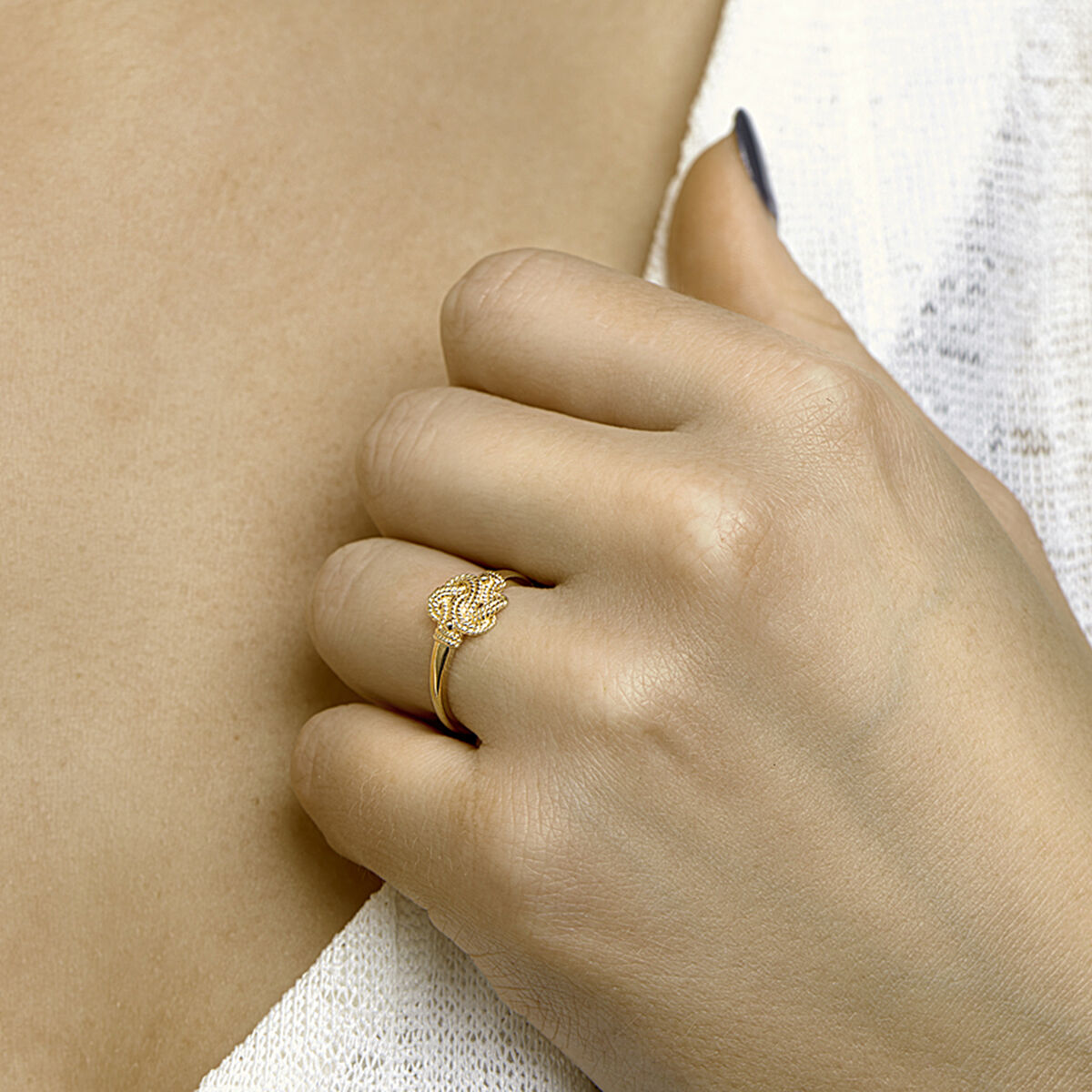 Ring surinaamse mattenklopper 14K geelgoud