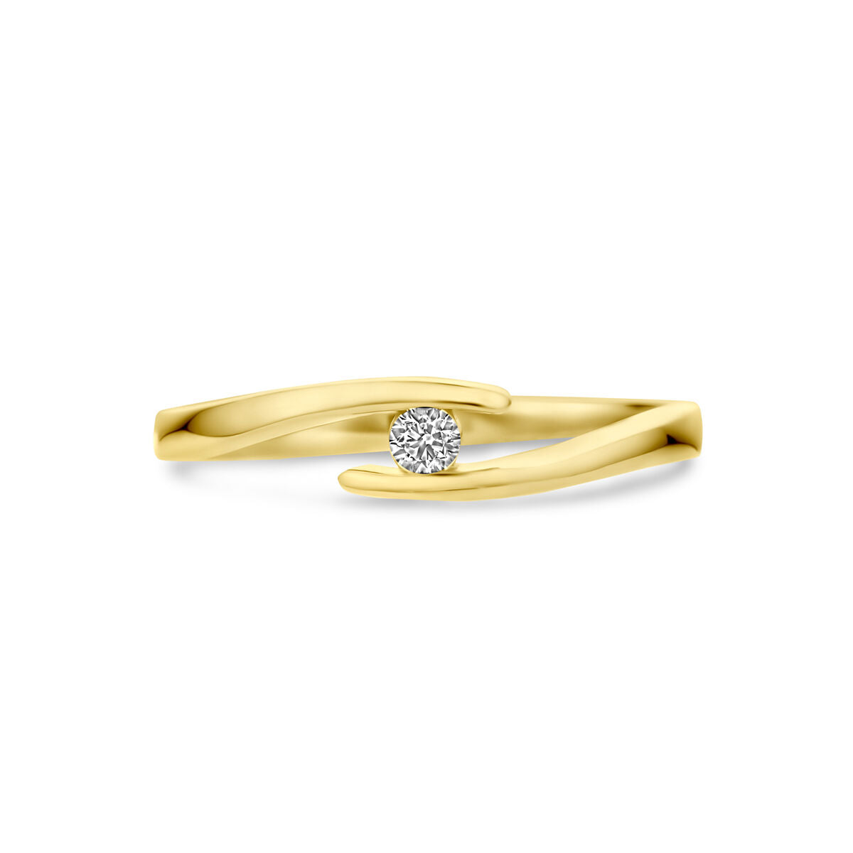 14K Geelgoud Ring Met Zirkonia 4030898 - PansiteNederland.nl