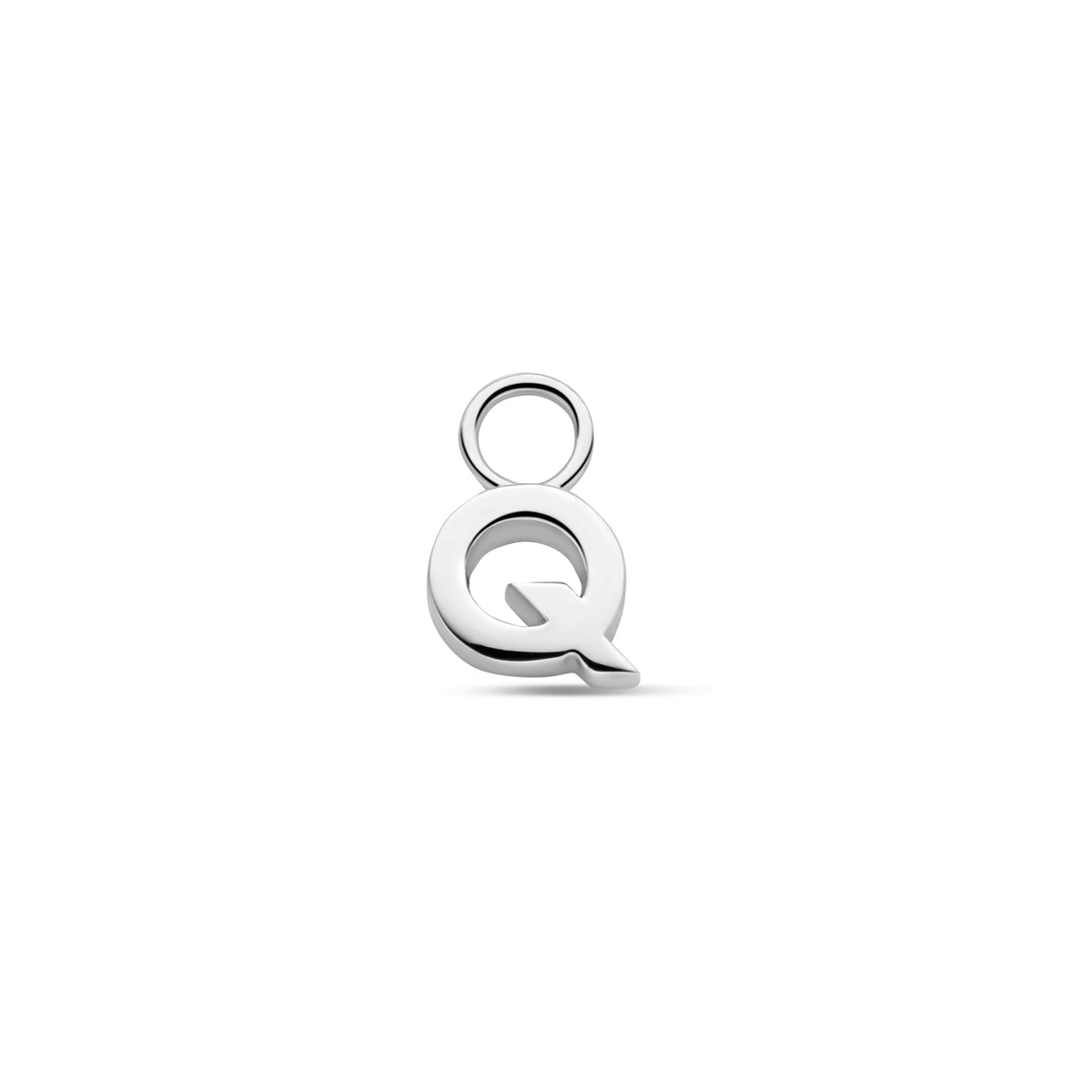 Oorringhanger letter Q 6 mm zilver #Letter_Q