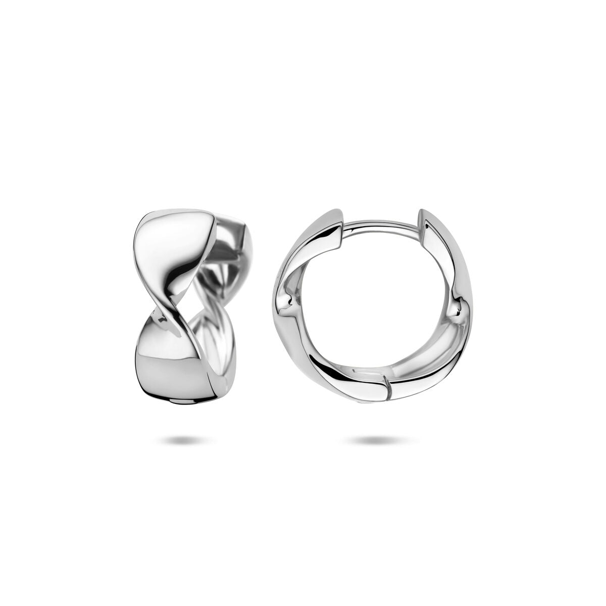 Zilveren gerhodineerde klapoorringen 15 mm - 1341310
