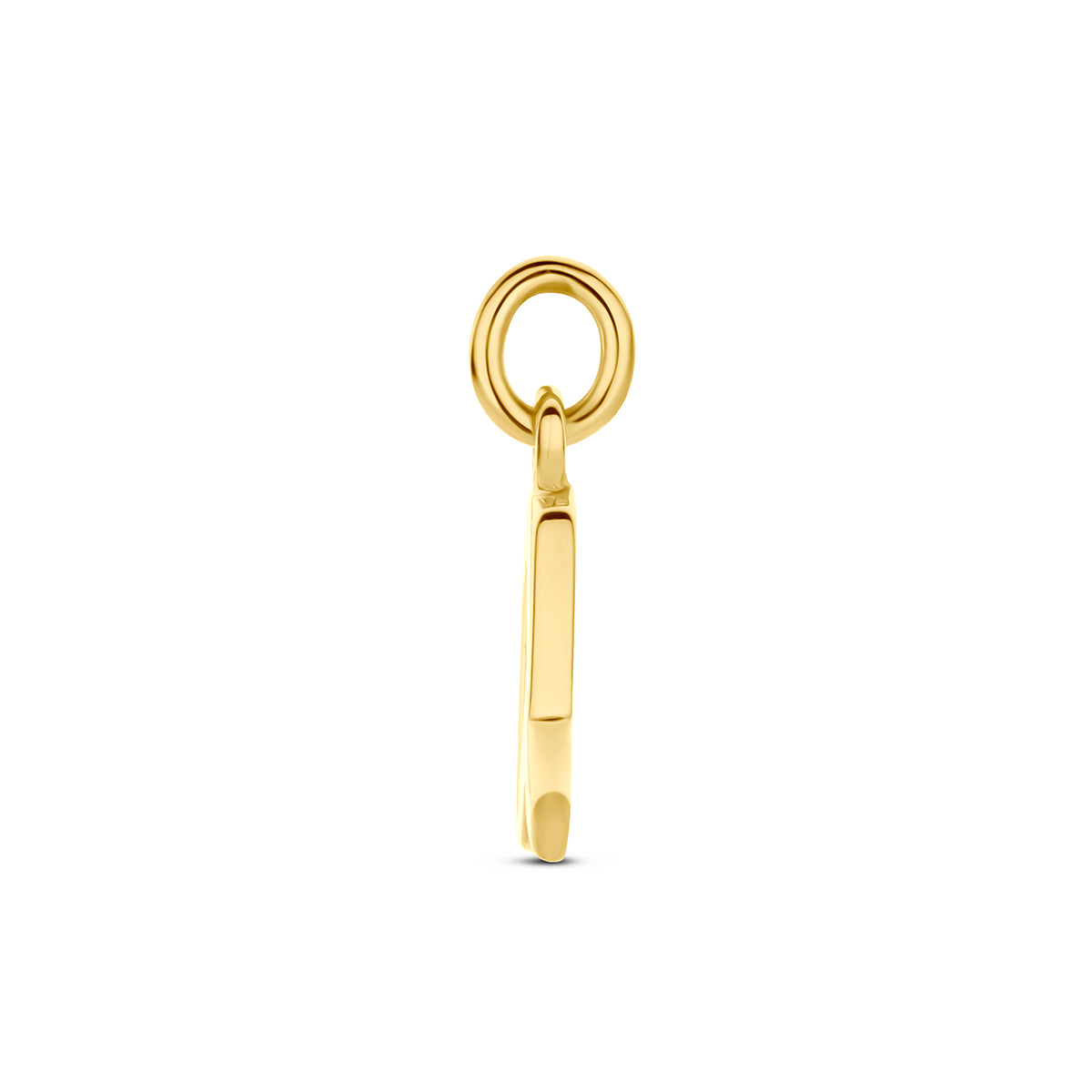 Hanger letter Q 12,5 mm 14K geelgoud #Letter_Q