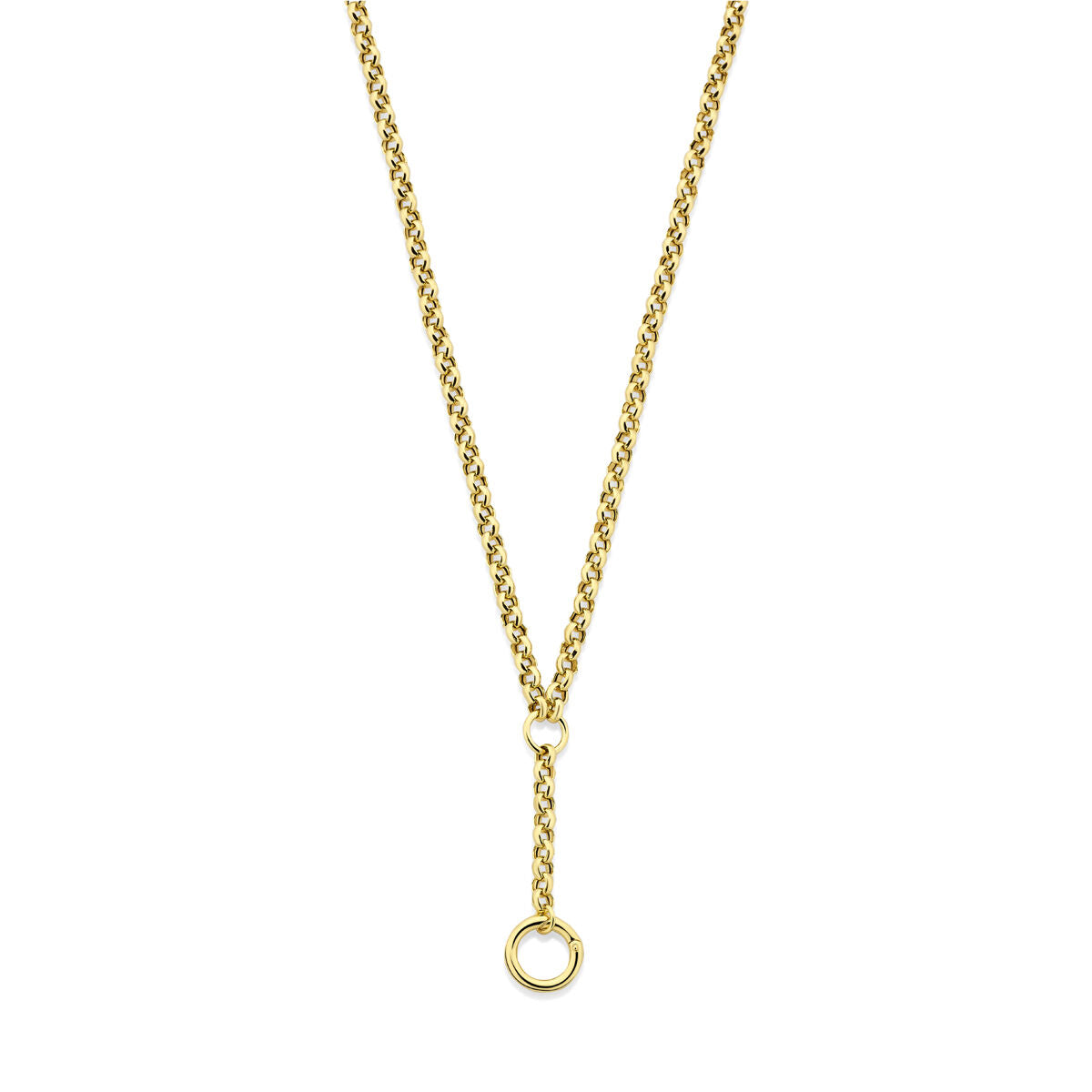Fantasy Collection Y-collier connector 46 cm 3 micron zilver verguld (geel)