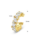 Zilveren vergulde ear cuff zirkonia 13 mm 1 micron - 2104153