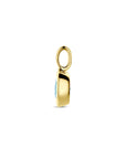 14K geelgouden hanger sky blue topaas 14 mm - 4033668 - PansiteNederland.nl
