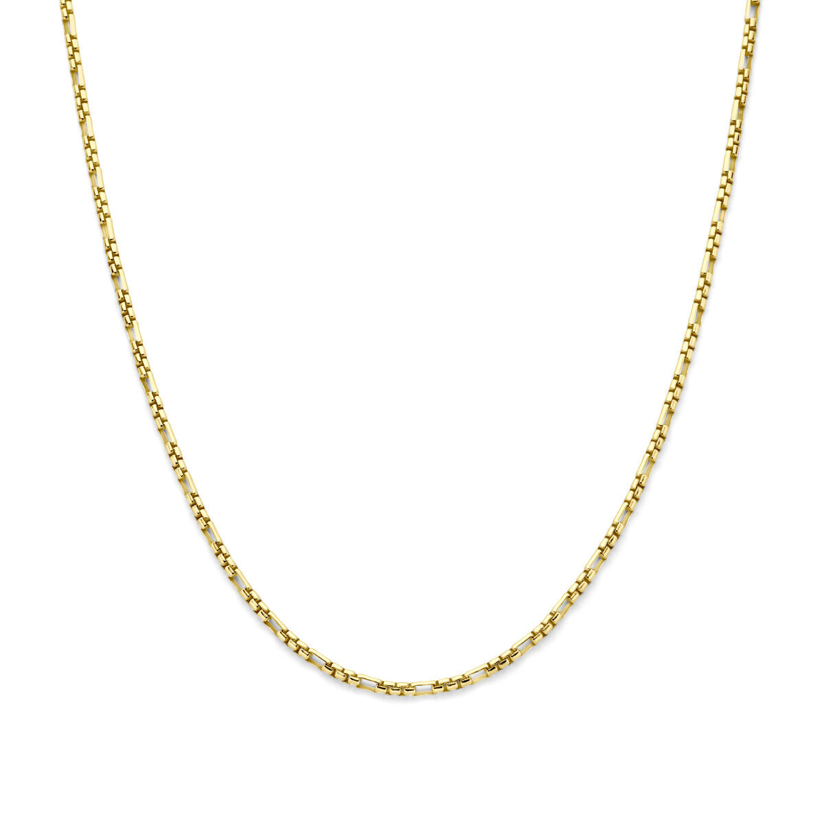 Fantasy Collection Collier massief 3.0 mm 45 cm Silgold (geel met zilverkern)