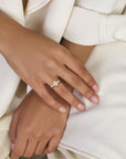 14K Geelgouden Ring Peervormige Zirkonia 4031479