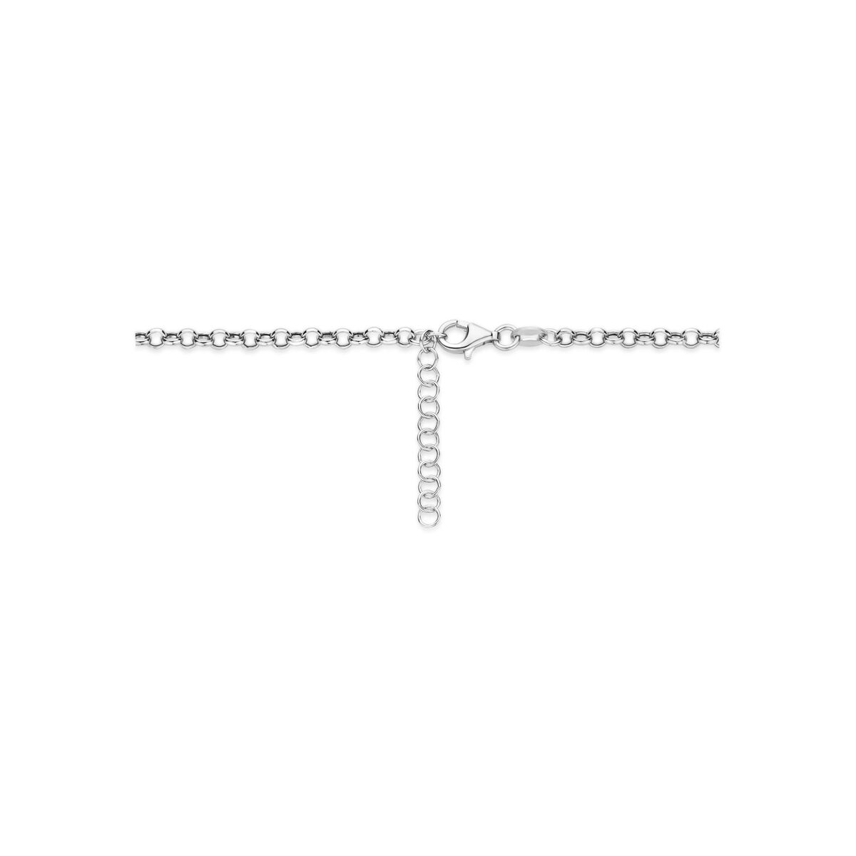 Fantasy Collection Y-collier hartje 42 + 3 cm zilver gerhodineerd