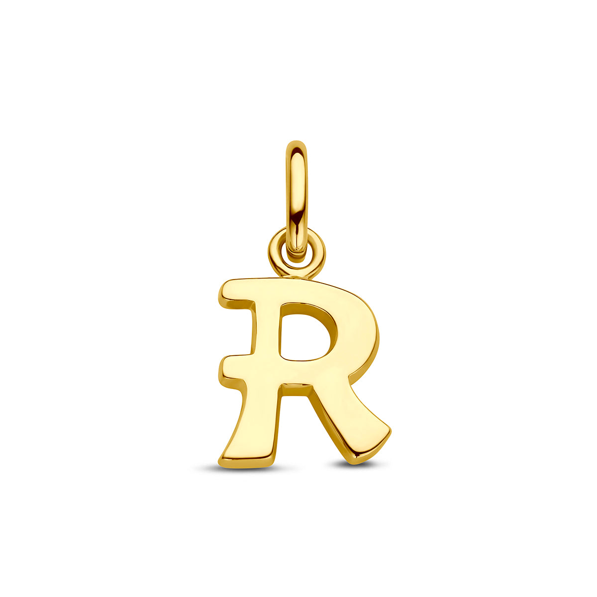 Hanger letter R 12,5 mm 14K geelgoud #Letter_R