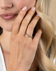 ZINZI zilveren schakel ring met trendy jasseron schakels 3mm breed ZIR2622