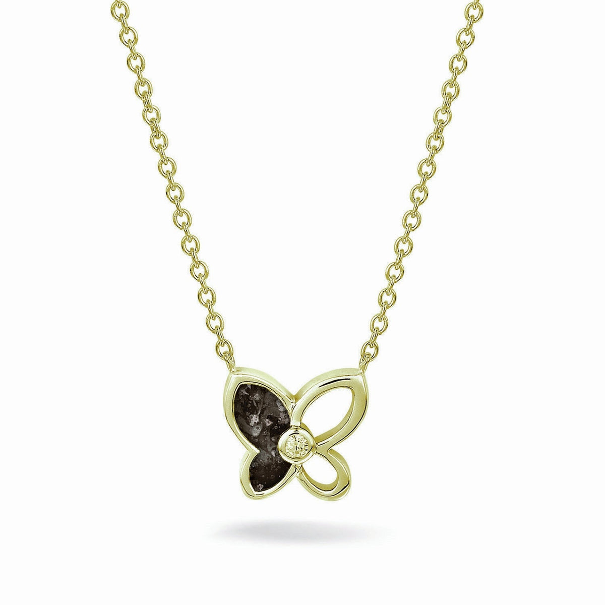 See You Ashanger vlinder in geelgoud verguld zilver – 603 – afbeelding 1