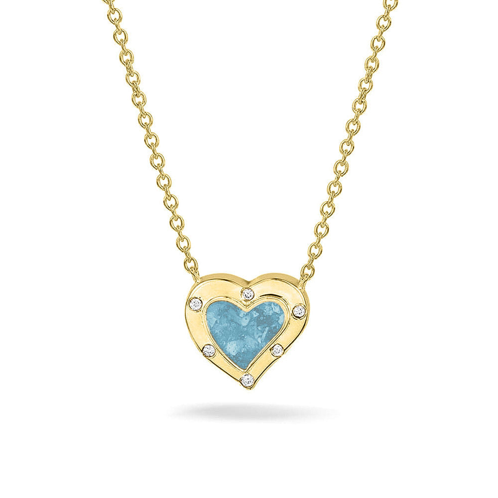 See You Gouden ashanger hart met steen en collier – 605 – afbeelding 1