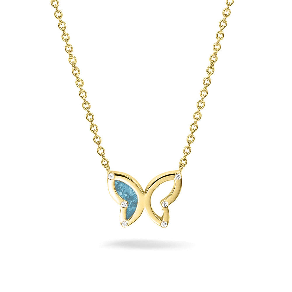 See You Gouden ashanger vlinder met steen – 606 – afbeelding 1