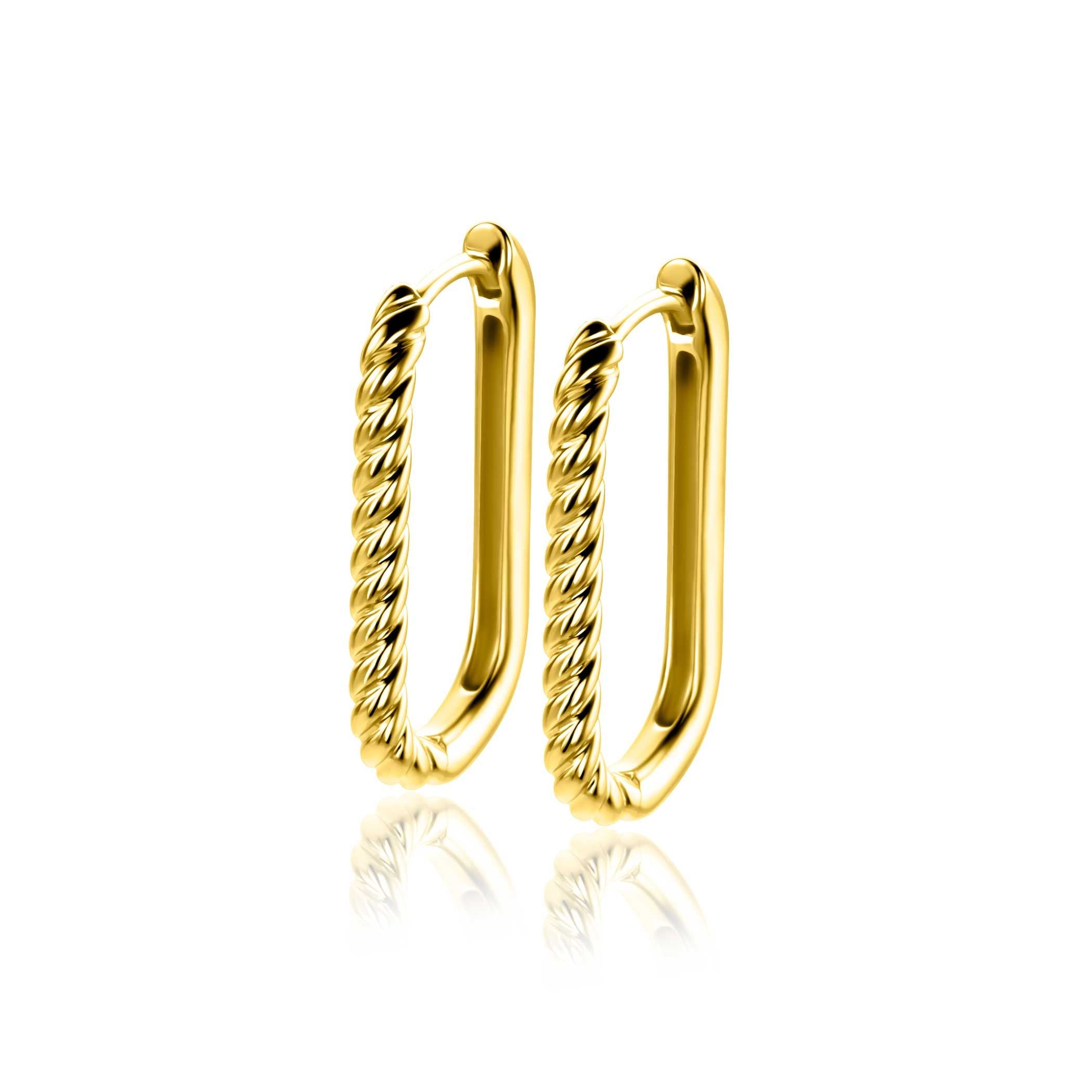 ZINZI Verguld Zilveren Oorbellen 24mm - ZIO2692G