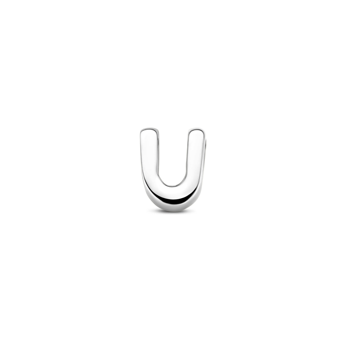 Hanger letter U 6 mm zilver #Letter_U