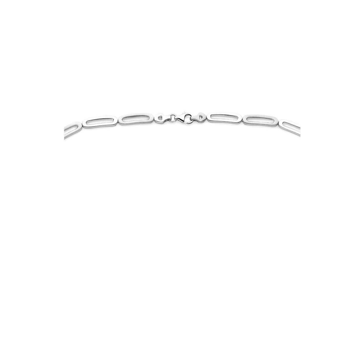 Fantasy Collection Collier poli/mat 5,7 mm 45 cm zilver gerhodineerd