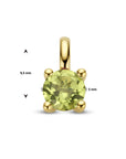 14K geelgoud hanger peridot 4026726