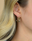 ZINZI gold plated zilveren oorbedels open hartvorm 14mm ZICH2718G (zonder oorringen) - PansiteNederland.nl