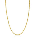 ZINZI gold plated zilveren schakel ketting 2,3mm breed 43-45cm ZIC2648G